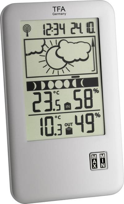 TFA Dostmann Neo Plus 35.1109 Funk-Wetterstation Vorhersage für 12 bis 24 Stunden Anzahl Sensoren max. 1