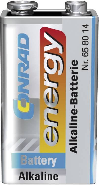 Conrad energy 6LR61 9 V Block-Batterie Alkali-Mangan 9 V 1 St.