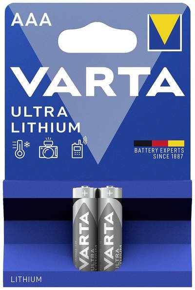 Varta LITHIUM AAA Bli 2 Micro (AAA)-Batterie Lithium 1100 mAh 1.5 V 2 St.