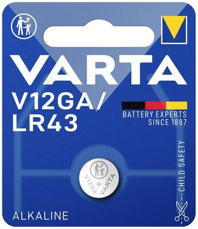 Varta Knopfzelle LR 43 1.5 V 1 St. 120 mAh Alkali-Mangan ALKALINE Spec. V12GA/LR43 Bli1