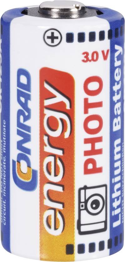 Conrad energy CR123 Fotobatterie CR-123A Lithium 1300 mAh 3 V 1 St.