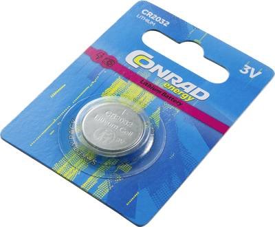 Conrad energy Knopfzelle CR 2032 3 V 1 St. 200 mAh Lithium CR2032