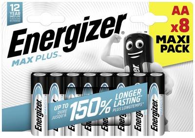 Energizer Max Plus Mignon (AA)-Batterie Alkali-Mangan 1.5 V 8 St.