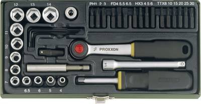Proxxon Industrial Steckschlüssel-Bit-Einsatz-Set metrisch 1/4" (6.3 mm) 39teilig 23070