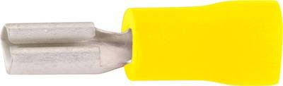Vogt Verbindungstechnik 389805 Flachsteckhülse Steckbreite: 2.8 mm Steckdicke: 0.5 mm 180 ° Teilisoliert Gelb 1 St.