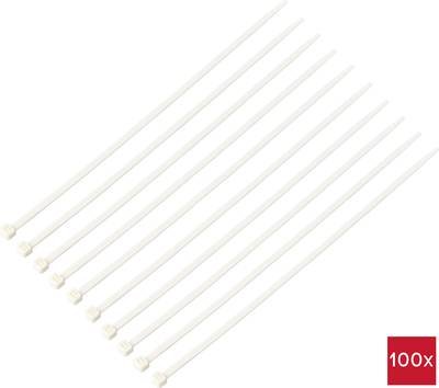 TRU COMPONENTS TC-12533336 Kabelbinder 300 mm 4.8 mm Weiß Flammhemmend 100 St.