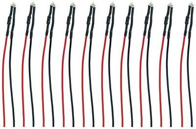 TAMS Elektronik 81-30135-10-C LED mit Anschlussdrähten Orange, Klar 10 St.
