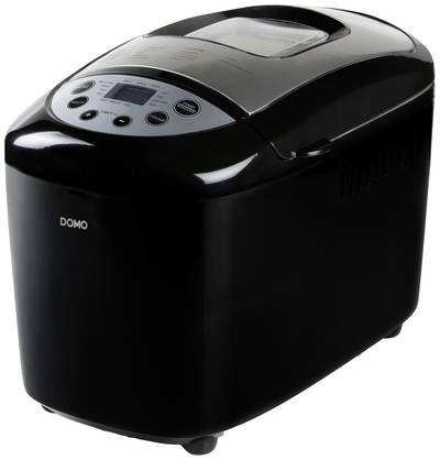 DOMO B3977 Brotbackautomat mit Display, Antihaftbeschichtung, Timerfunktion, mit Messbecher 1500 g Schwarz
