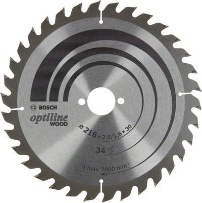 Bosch Accessories Optiline 2608838409 Kreissägeblatt 216 x 30 x 1.6 mm Zähneanzahl: 34 1 St.