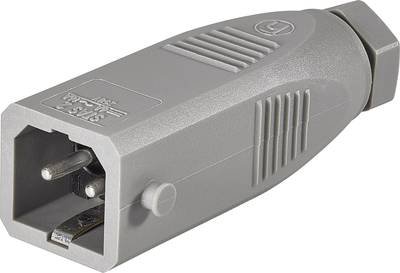 Hirschmann 930620106-1 Netz-Steckverbinder STAS Stecker, gerade Gesamtpolzahl: 2 + PE 16 A Grau 1 St.