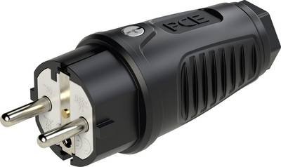 PC Electric 0521-ss Schutzkontaktstecker Gummi 250 V Schwarz IP54