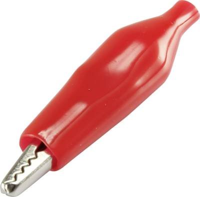 TRU COMPONENTS 93038c37 Krokodilklemme Rot Länge: 40 mm 1 St.