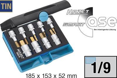 Hazet 986/9 Steckschlüssel-Bit-Einsatz-Set 1/2" (12.5 mm) 9teilig 986/9