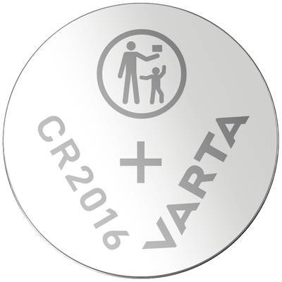 VARTA Knopfzelle Lithium, CR2016, 3V 2 Stück