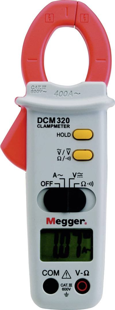 Megger DCM320 Stromzange, Hand-Multimeter digital CAT III 600 V Anzeige (Counts): 2000