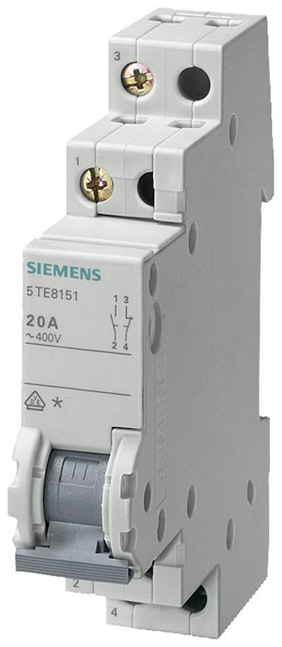Wechselschalter Grau 20 A 2 Schließer, 2 Öffner Siemens 5TE8152