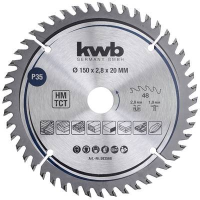 kwb 583568 Kreissägeblatt 150 x 20 mm 1 St.