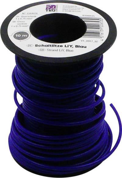 TRU COMPONENTS 1564476 Litze LiY 1 x 0.75 mm² Blau 10 m