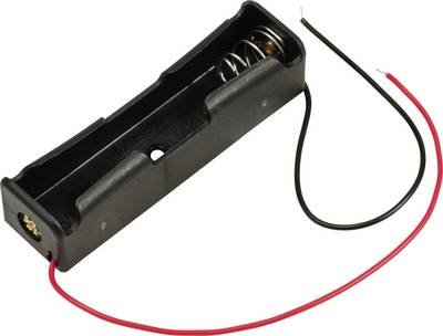 TRU COMPONENTS TC-13220688 Batteriehalter 1x 18650 Kabel (L x B x H) 76 x 21 x 18 mm