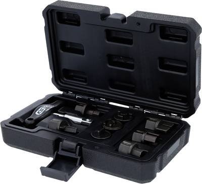 KS Tools 150.1040 3/8" Öldienst-Spezialprofil-Satz für Kunststoff-Ölablassschrauben, 9-tlg