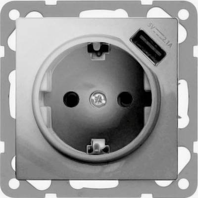 PEHA by Honeywell Einsatz USB-Steckdose Aluminium 244161 1 St.