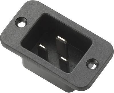 TRU COMPONENTS 717547 Kaltgeräte-Steckverbinder Stecker, Einbau horizontal Gesamtpolzahl: 2 + PE 16 A Schwarz 1 St.