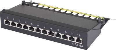 Renkforce 12 Port Netzwerk-Patchbox CAT 6a 1 HE Bestückt